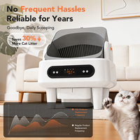 Litière automatique autonettoyante 65L pour chats, silencieuse 35dB, avec capteur bio-radar et contrôle par application, idéale pour plusieurs chats