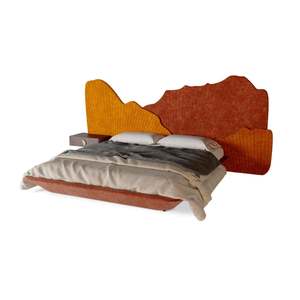 Meubles de chambre principale de qualité supérieure, design moderne <span class=keywords><strong>montagne</strong></span>, <span class=keywords><strong>lit</strong></span> rembourré en velours pour projets de villas et de complexes hôteliers de luxe - Product Image 4