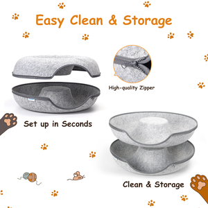 Nobleza removibile con cerniera Tunnel per gatti al coperto Cat House con comodo letto mobili per animali domestici per gatti - Product Image 6