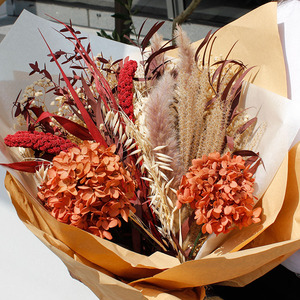 Bouquet de fleurs en gros, assortiment d'hortensia et d'herbe de pampas, bouquet de fleurs séchées pour décoration de mariage - Product Image 2