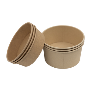 Tazón de Papel para Ensalada con Tapa, Colores Negro y Kraft Personalizados, Solución para Empacar Comidas Saludables para Llevar - Product Image 3