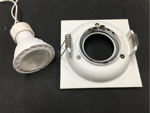 Cadre de projecteur en alliage d'aluminium rond carré, blanc, encastré, <span class=keywords><strong>GU10</strong></span> GU5.3 COB, plafonnier, <span class=keywords><strong>spot</strong></span>, downlight - Product Image 6