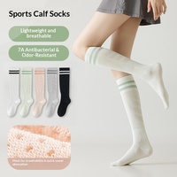 Nouvelles chaussettes de sport professionnelles d'été pour mollets, absorbantes, anti-odeurs, respirantes, antidérapantes, montantes, sans coutures, en polyester