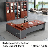 Ensemble de mobilier de bureau moderne et minimaliste avec un bureau de direction unique haut de gamme
