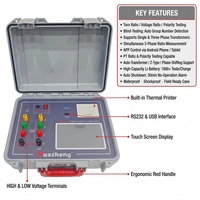 Huazheng HZTTR80AP Built-in Lithium Battery Powered High Accuracy Portable TTR Meter Transformer Ratio Test Kit