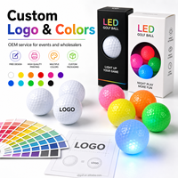Balles de golf LED lumineuses XJT B11 en vrac, 332 alvéoles, en Surlyn, clignotantes pour les jeux nocturnes, les fêtes et les promotions