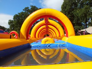Toboggan d'été de 23m à deux voies Standard avec piscine Toboggan <span class=keywords><strong>gonflable</strong></span> N pour la fête de l'eau toboggan pour adultes - Product Image 4