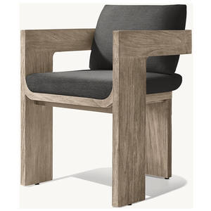 Мебель для патио, ресторана, широкий дизайн, стул, стол, твердый деревянный Тиковый обеденный набор на открытом воздухе - Product Image 4