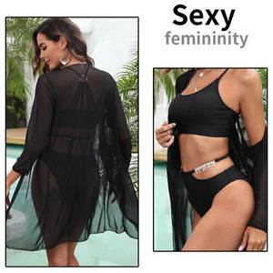 Vente flash : Maillot de bain trois pièces sexy à séchage rapide pour <span class=keywords><strong>femme</strong></span>, tenue de plage, bikini pour la baignade - Product Image 2