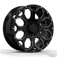 Nouvelles jantes multi-rayons en alliage d'aluminium forgé, noires, 18-24 pouces, 5x114.3/5x120/5x130, compatibles avec les pick-up F150 F450 robustes