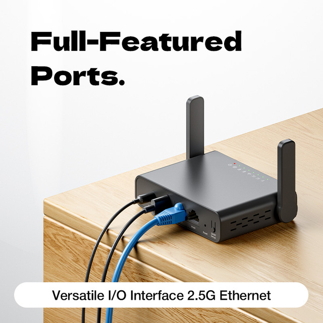 Portable AX3000 Wi Fi 6 Router with 2 5G Ethernet for OEM ODM Projects Router Dual Sim Dual Band
