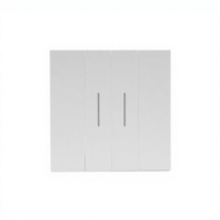 Interruptor de Pared Estándar KLASS de 3 Botones, Diseño Delgado en Madera de Nogal con Contraste de Dos Tonos, para Hotel u Oficina