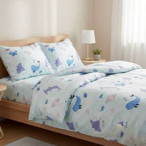 Drap-housse en Lyocell pour enfants, motif poisson de dessin animé, toucher frais naturel, pour chambre à coucher, usage domestique - Product Image 4