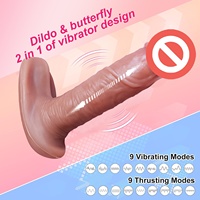 Dildo Eléctrico Telescópico de 6 Pulgadas con Control Remoto, 10 Frecuencias de Vibración, Realista, de Silicona Suave, 100% Impermeable