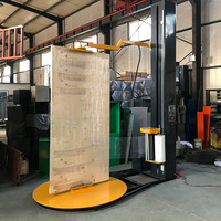 Enrouleur de film pour palettes entièrement automatique, plateau tournant, machine d'emballage de film pour palettes, machine d'emballage extensible avec plaque supérieure