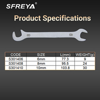 Clé à molette à double extrémité en acier inoxydable 304 SFREYA, qualité industrielle, OEM, chromée