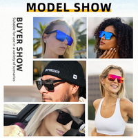 Lunettes de Soleil de Pêche Sans Monture Polarisées Carrées pour Hommes, Protection UV400 Anti-Corrosion par l'Eau de Mer, Marque Privée, Direct d'Usine Somta