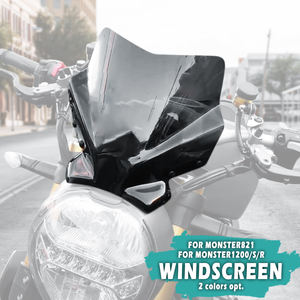 Déflecteur de pare-brise de moto pour <span class=keywords><strong>DUCATI</strong></span>, nouveau, accessoire pour voiture, pour <span class=keywords><strong>Monster</strong></span> <span class=keywords><strong>797</strong></span> M797 <span class=keywords><strong>MONSTER</strong></span> 821 M821 1200 1200S 1200R 2014 — 2021 - Product Image 2