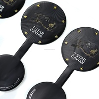Étiquette autocollante personnalisée imperméable en feuille d'or gaufrée pour boîte de conserve de caviar, idéale pour les contenants métalliques et le caviar congelé