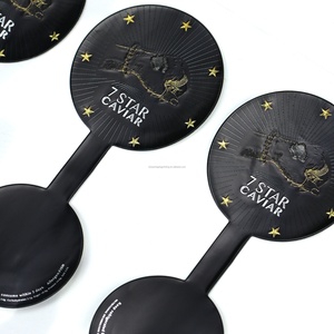 Étiquette autocollante personnalisée imperméable en feuille d'or gaufrée pour boîte de conserve de caviar, idéale pour les contenants métalliques et le caviar congelé - Product Image 4