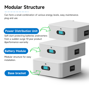 Batterie de stockage d'énergie haute performance 5 kWh 10 kWh 15 kWh, batterie au lithium, pack de batteries empilées pour système solaire - Product Image 2
