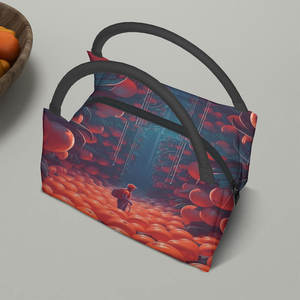 Sac isotherme de sac à lunch avec film d'aluminium personnalisé en tissu et polyester pour le stockage des aliments - Product Image 2