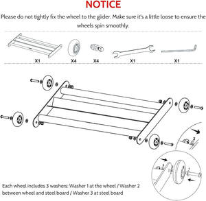 Wellshow Glute Ham <span class=keywords><strong>Glider</strong></span> <span class=keywords><strong>Ab</strong></span> Glute Machine Heavy Duty Exercise Wheels for Isstring Curl Abdominal and Leg Workouts - Product Image 3
