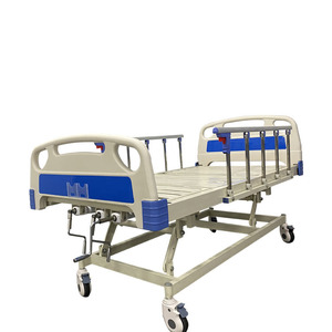 Cama de enfermería manual Yueyaokang YK-E206 azul real, cama de hospital para el cuidado de ancianos con función de elevación de piernas y giro. - Product Image 1