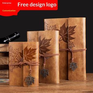 In-Stock Vintage Strap PU Notebook 100 Sheets Student <b>Notepad</b> Travel Check-In Stamp Book Gift From Manufacturer - Product Image 2