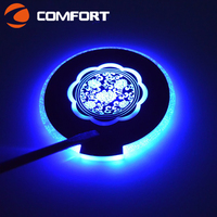 Bar Restaurant Personnalisé Premium Led Rechargeable Acrylique Dessous De Verre Multicolore Clignotant Étanche Bouteille LED