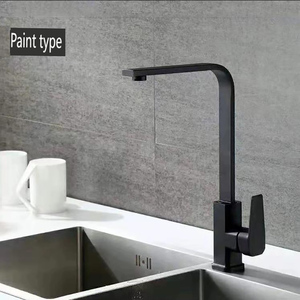 Black Brushed <strong>Square</strong> Tube L Shape Kitchen Faucet Hot Cold Water Sink Mixer <strong>Tap</strong> - Product Image 1