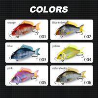 Leurres de pêche OEM personnalisés VIB pour l'hiver, 50mm/11g, 65mm/24g, leurres coulants pour la pêche au brochet et au bar, leurres de traîne avec hameçons.