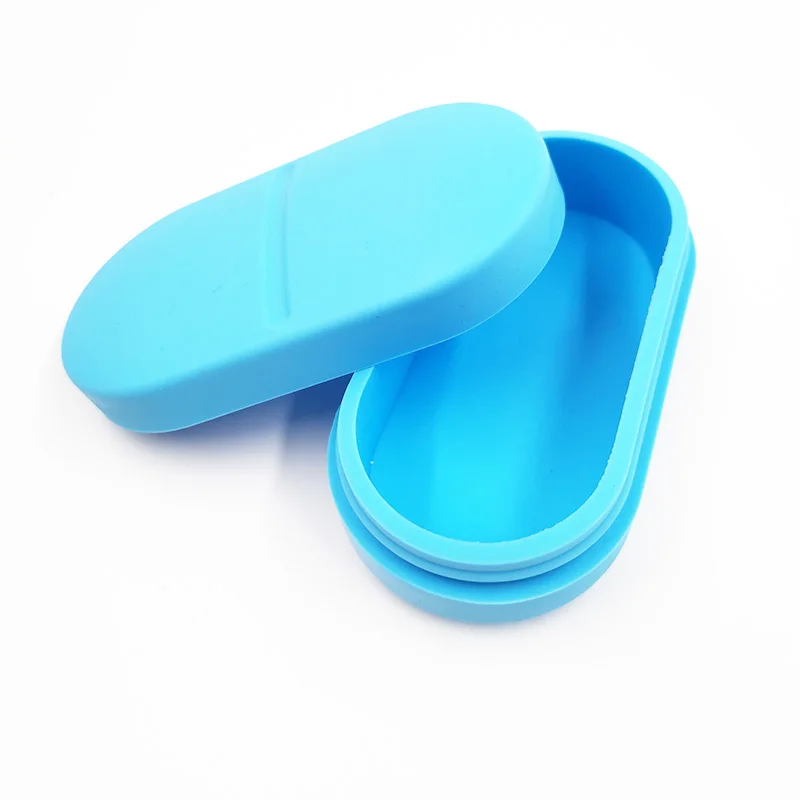 Миниатюрный силиконовый портативный контейнер для лекарств на заказ, органайзер для таблеток, коробка для масла, контейнер для лекарств, кейсы для хранения таблеток