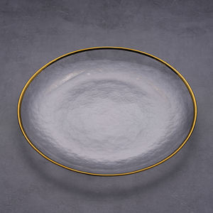 Düğün gösterisi plakaları ziyafet dekorasyon cam tabak toptan özel Vintage Modern tasarım yeşil suplalar - Product Image 5