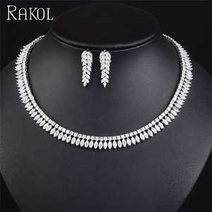 Conjunto de Joyería de Boda Rakul SP060 Chapado en Oro Blanco con Circonitas - Joyería Elegante para Fiestas - Product Image 3