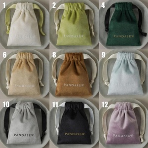 Sac à cordon en velours pour bijoux et montres, avec poche, petite taille, personnalisable avec logo imprimé ou estampé - Product Image 6