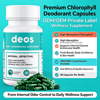 Désodorisant chlorophylle capsules végétaliennes soutien immunitaire odeur fraîche odeur corporelle peau magique pour adultes
