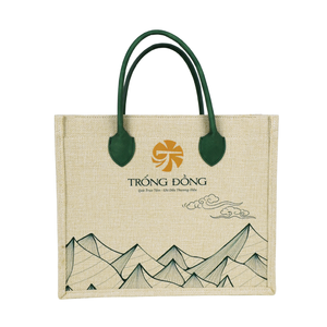 Sac fourre-tout structuré haut de gamme avec logo personnalisé, poignées en cuir PU, fermeture éclair, TRONG DONG TB-JT01, sac cadeau d'entreprise, sac de shopping, OEM/ODM - Product Image 3