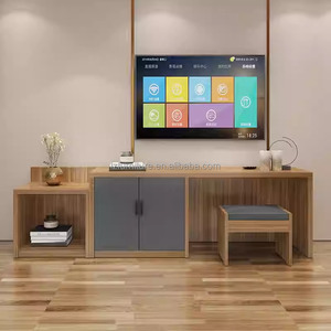 Modern Hotel Bedroom Furniture Set Custom Single Double King Queen Size <b>Cheap</b> Wood Bed <b>Frame</b> With Nightstand TV Unit & Headboard - Product Image 5