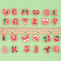 Adornos de PVC 2D con Letras del Alfabeto Navideño para Zapatos, Sandalias, Zapatillas, Accesorios DIY