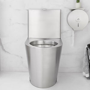 WC mural en acier inoxydable 304 résistant aux vandales pour toilettes publiques haute sécurité, réservoir encastré - Product Image 2