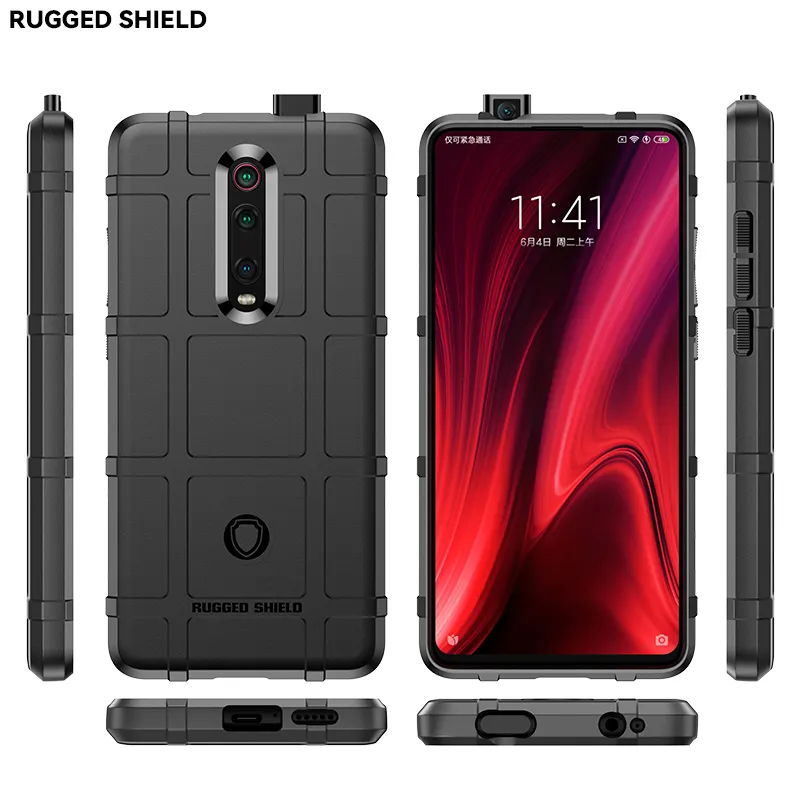 Xiaomi Redmi के लिए बीहड़ शील्ड shockproof tpu मोबाइल फोन के मामले में k20 प्रो प्रीमियम वापस को शामिल किया गया