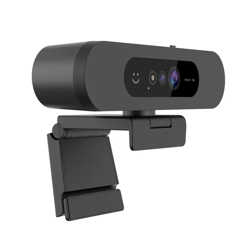 Webcam 1080P avancée avec Windows Hello, microphone intégré et couverture de confidentialité