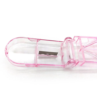 Coupe-pilules en gros avec lame tranchante, boîte de rangement, séparateur de comprimés précis en forme de V, trancheur de médicaments transparent
