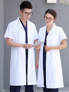Manteau de laboratoire unisexe XL blanc épais vêtements de docteur pour l'hôpital salon de beauté usine alimentaire OEM tissé uniformes de laboratoire - Product Image 4