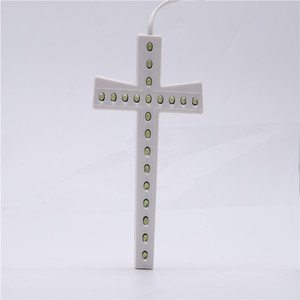 220v la decoración de la Iglesia blanco iluminación led luces de hadas de uso para cementerio led <span class=keywords><strong>Cruz</strong></span> luz 21leds - Product Image 4