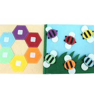Juguetes Educativos Tempranos Montessori para Niños Pequeños con Autismo, Libro Sensorial <span class=keywords><strong>de</strong></span> Tela y Fieltro, Actividades Coloridas para Niños, Novedad 2023 - Product Image 5