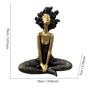Figura Decorativa para el Hogar, Artesanía de Resina, Estatua de Chica con Cabeza Explosiva, Escultura Moderna de Dama para Decoración de Sala de Estar u Oficina - Product Image 4