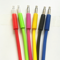 Qje — câble audio monorack en nylon tressé, pour synthétique modulaire, 3.5mm vers 3.5mm, 3.5mm, logo personnalisé, micro-orack, 3.5mm