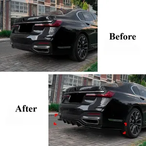 สำหรับรถยนต์ BMW ซีรีส์ 7 รุ่น G11 G12 M Sport ปี 2019-2022 ชุดแต่งกันชนหลัง ดิฟฟิวเซอร์ สปอยเลอร์ บอร์ดป้องกัน ชุดแต่งตัวถังรถยนต์ - Product Image 2